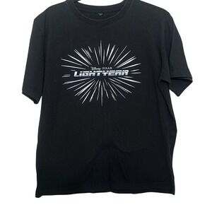 Mens Black Disney Pixar Lightyear Sunburst Crew‎ Neck Short Sleeve T-Shirt Large